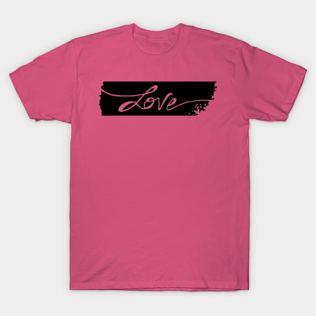 Cursive Love Handwritten T-Shirt by Girona